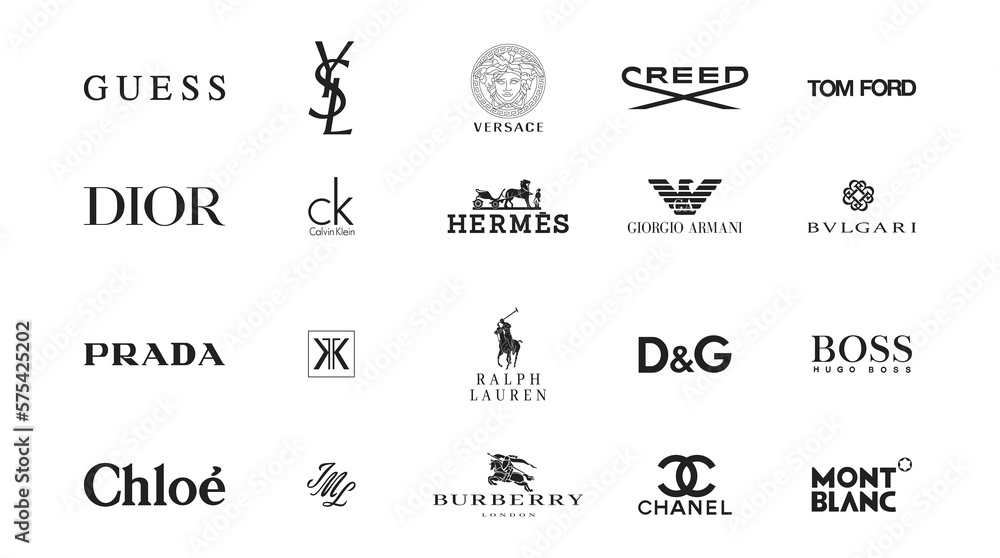 Luxury brand logos